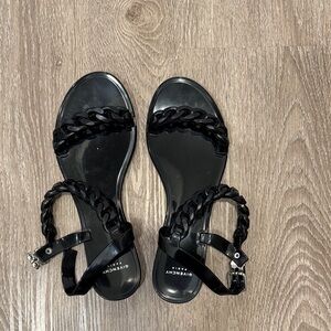 Givenchy Black Braided Women's Sandals